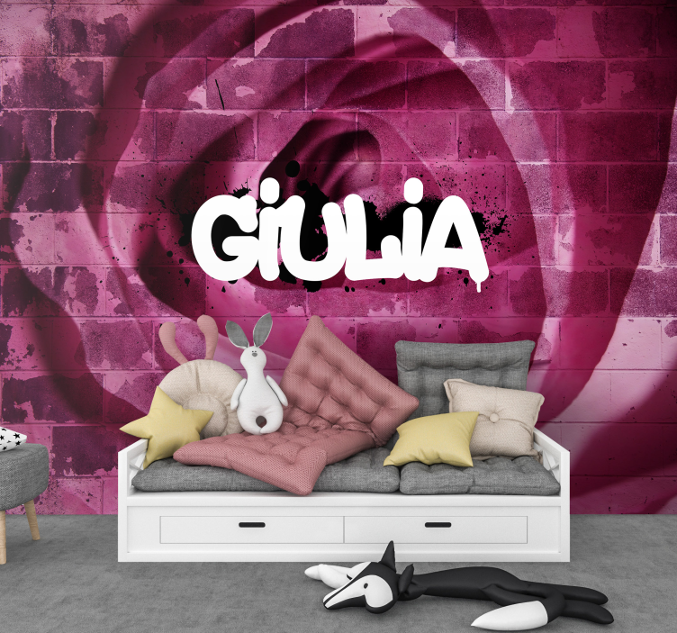 Fotomurais flores design de rosa personalizado - TenStickers