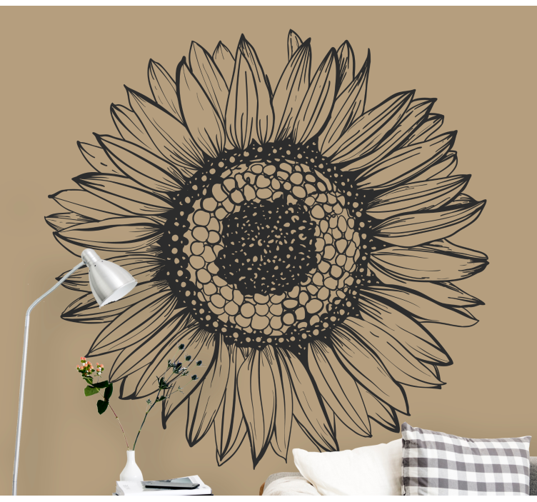 Fotomurais flores design floral girassol - TenStickers
