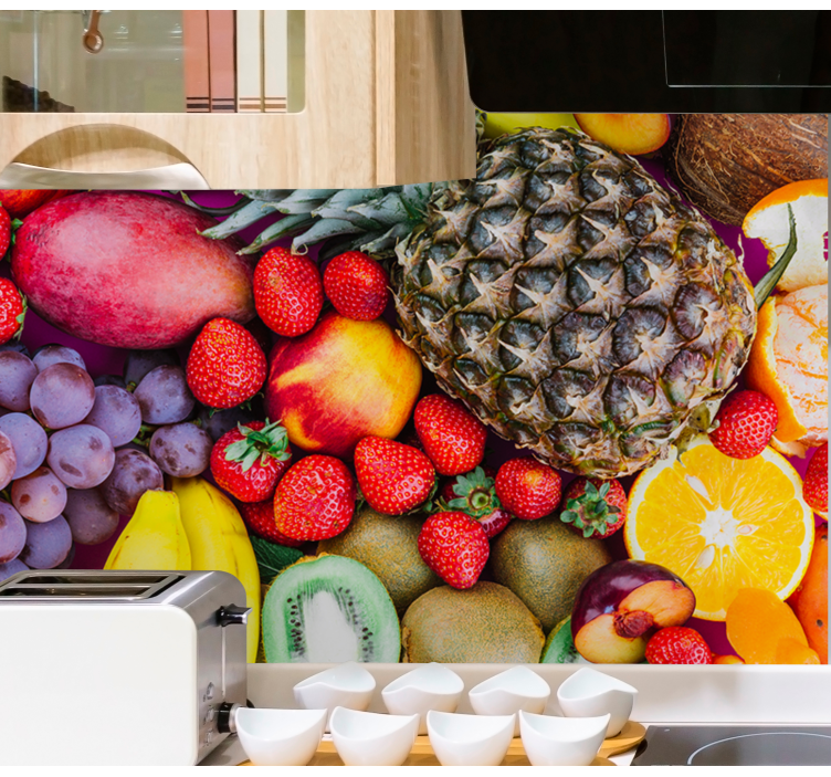 Fotomurais flores mistura vibrante de frutas - TenStickers