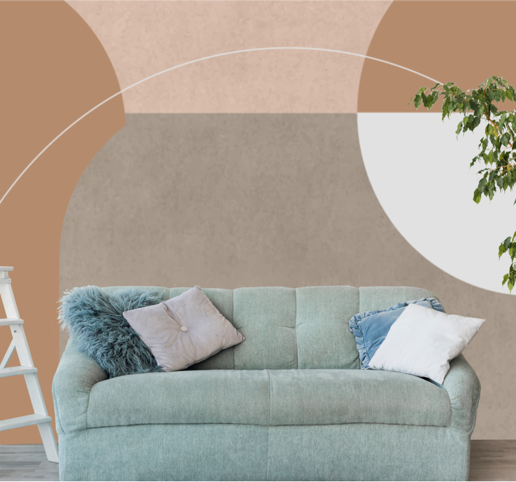 Fotomurais modernos composição de formas geométricas - TenStickers