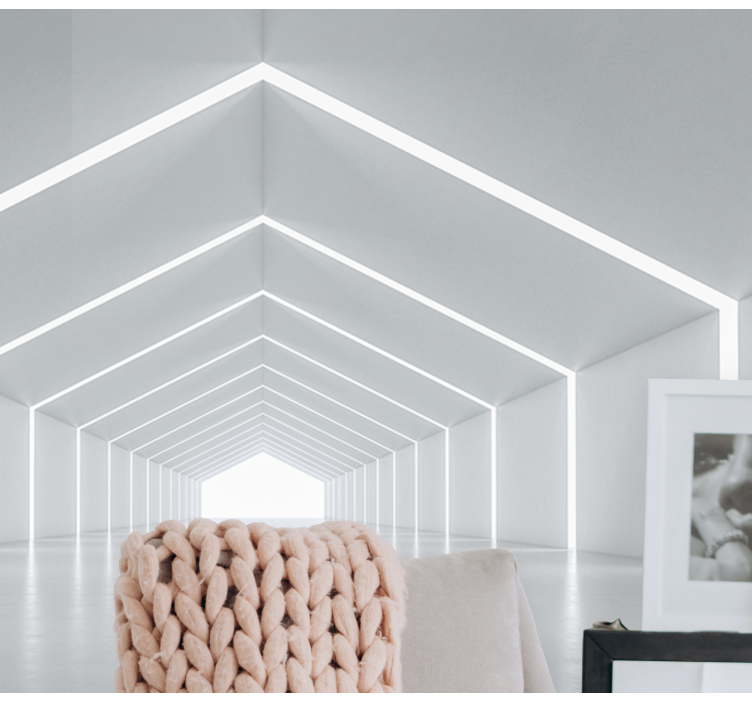 Fotomurais modernos estrutura geométrica de luz - TenStickers