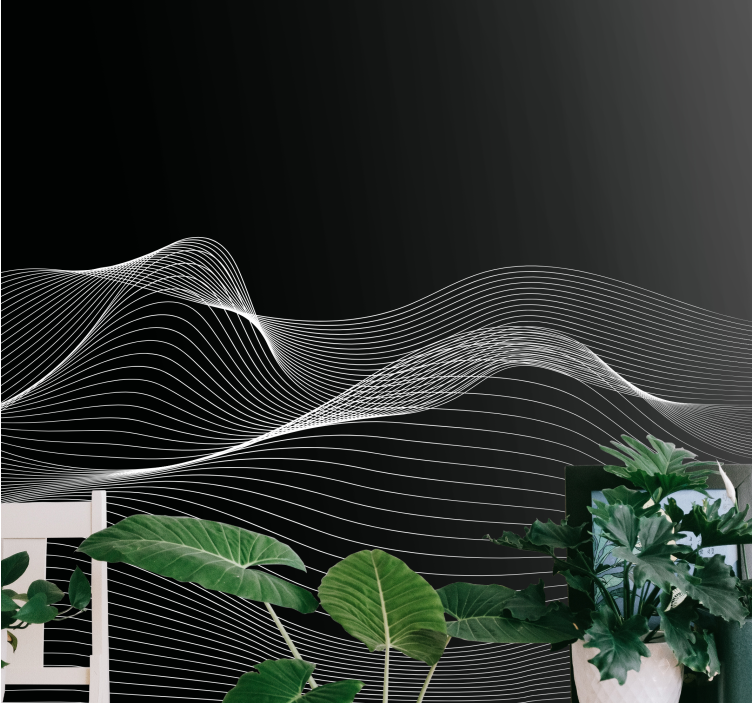 Fotomurais modernos linhas fluidas elegantes - TenStickers