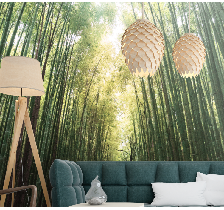 Fotomurais de paisagens Bambu verde floresta zen - TenStickers