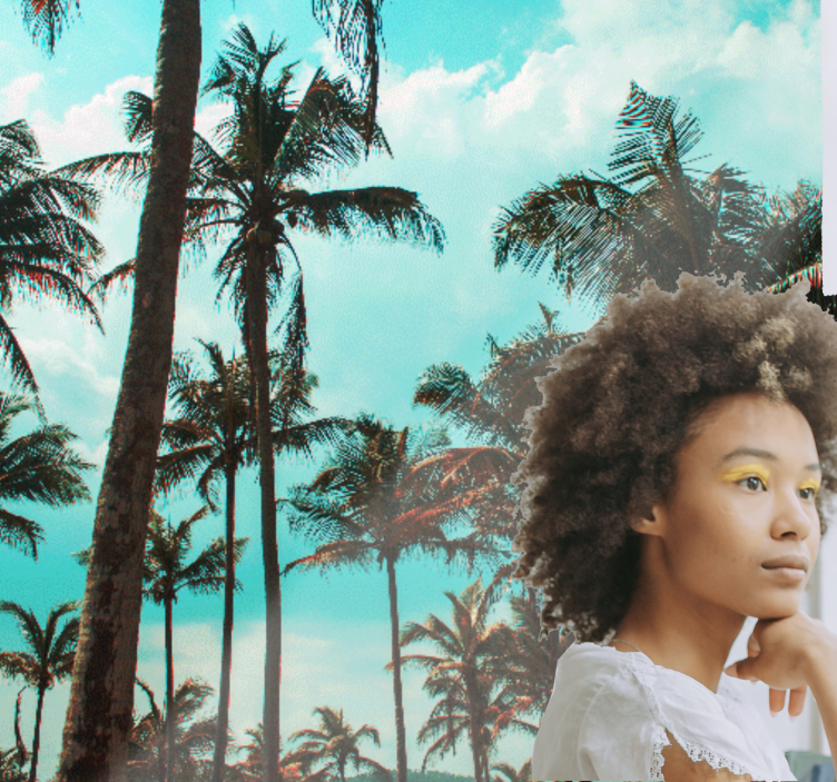 Fotomurais de paisagens Belas palmeiras paisagem tranquila - TenStickers