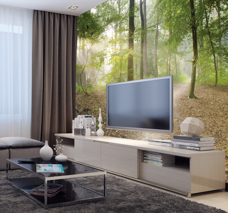 Fotomurais de paisagens Floresta de pinheiros - TenStickers