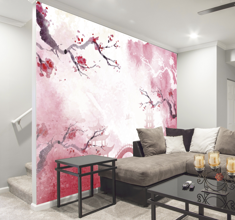 Fotomurais flores Jardim japonês - TenStickers