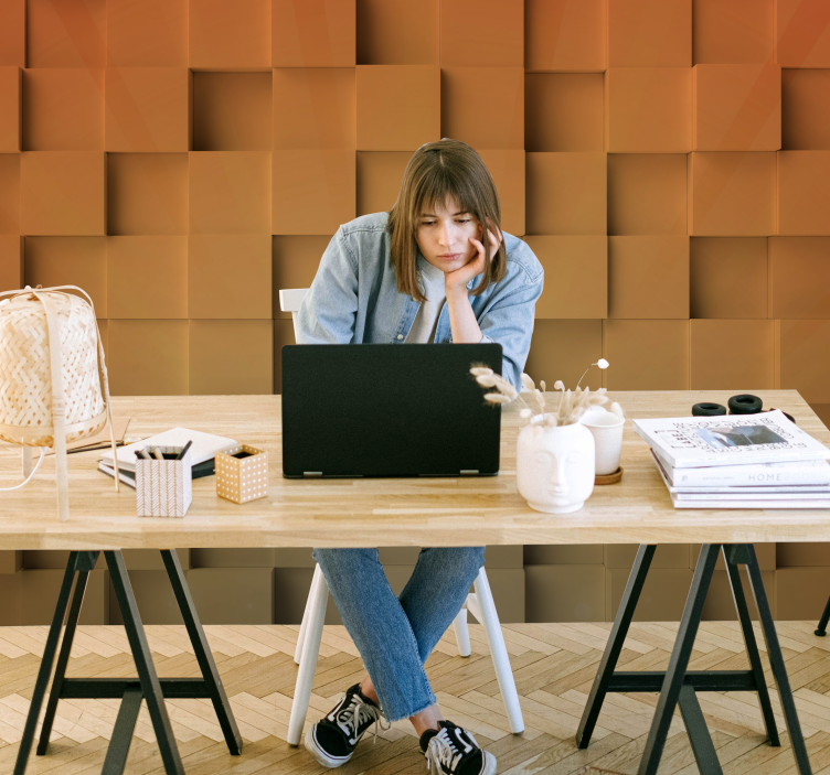 Fotomurais texturas e padrões padrão de cubo texturizado - TenStickers