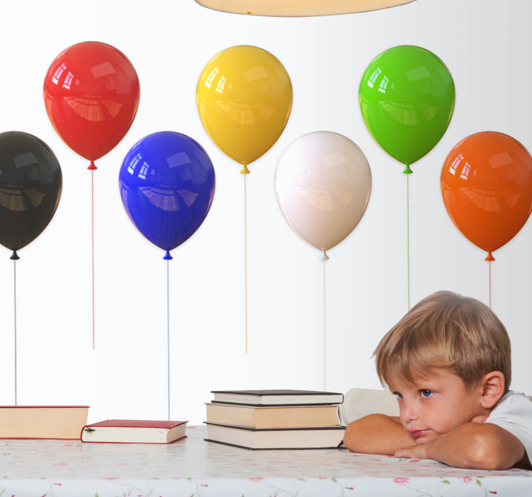 Fotomurais modernos Balão 3d realista colorido - TenStickers