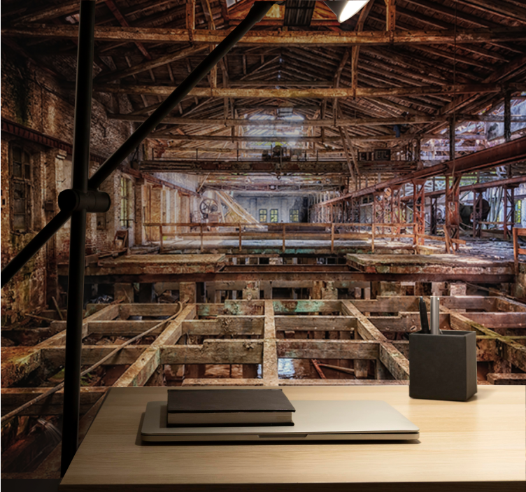 Fotomurais modernos Interior de edifício industrial - TenStickers