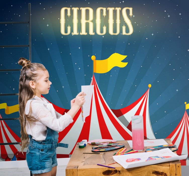 Fotomurais modernos Tendas de circo à noite - TenStickers