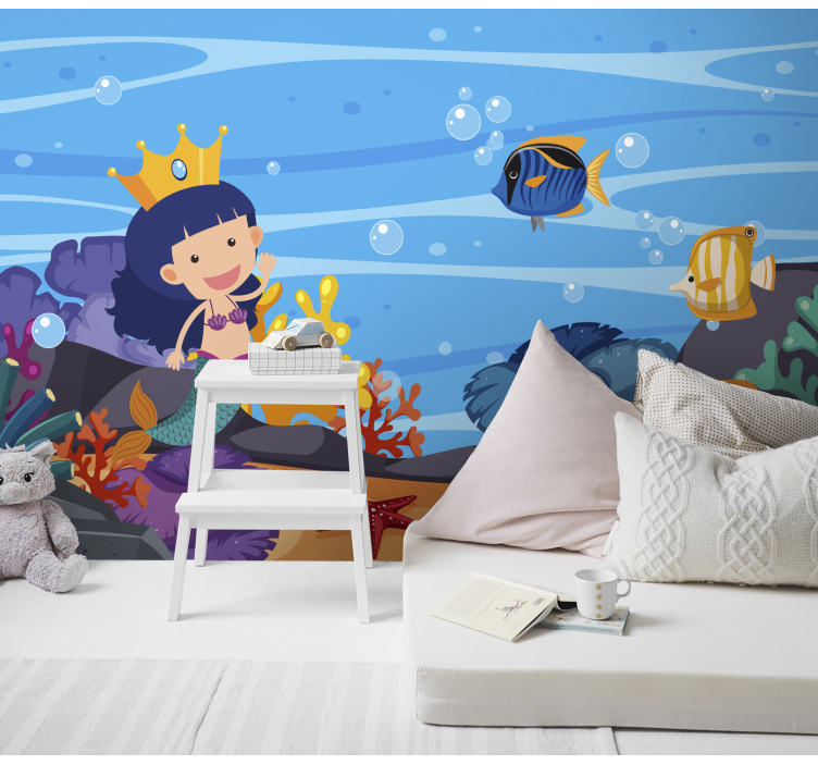 Fotomural infantil de fantasia Sereia - TenStickers