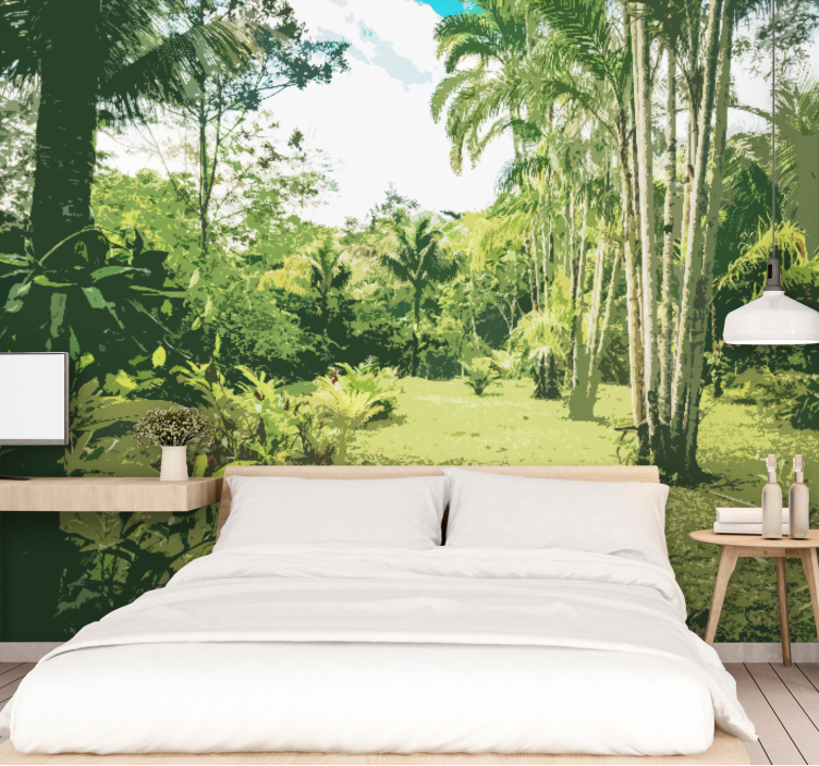 Fotomural selva paisagem tropical luxuriante - TenStickers