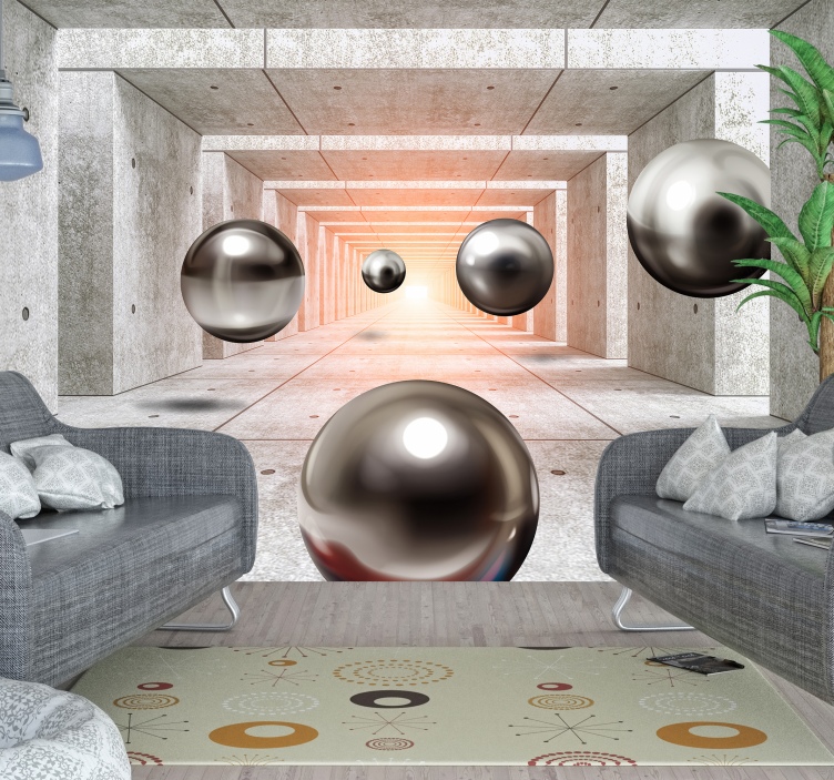 Murais de Parede 3D Túnel Futurístico - TenStickers