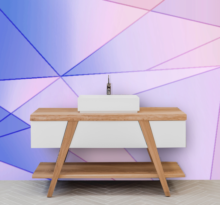 Mural de parede abstrato brincadeira de cores geométricas - TenStickers