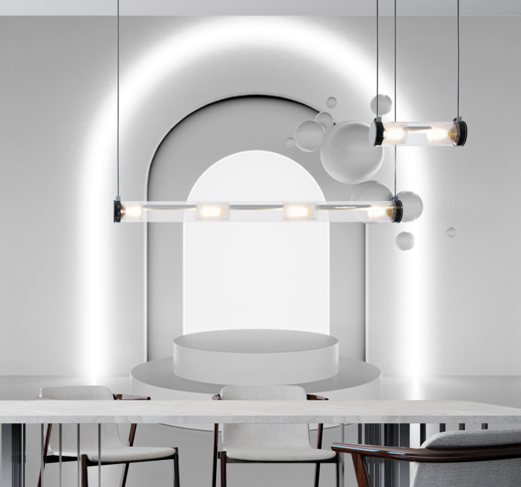 Mural de parede abstrato com design de arco geométrico - TenStickers