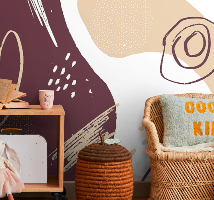 Mural de parede abstrato formas geométricas abstratas - TenStickers