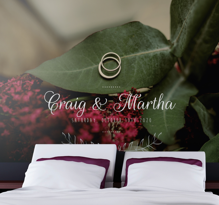 Mural de parede amor alianças eternas - TenStickers