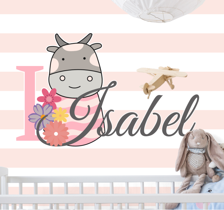 Mural de parede amor eu amo vaca - TenStickers