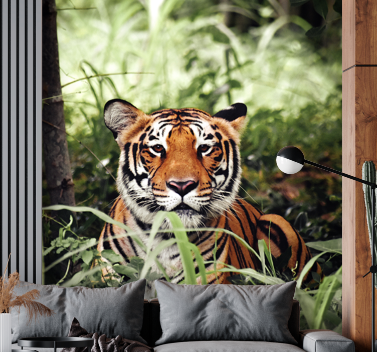 Mural de parede animais experiência do tigre regal - TenStickers