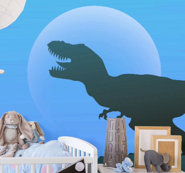 Mural de parede animais silhueta de tyrannossauro rex - TenStickers
