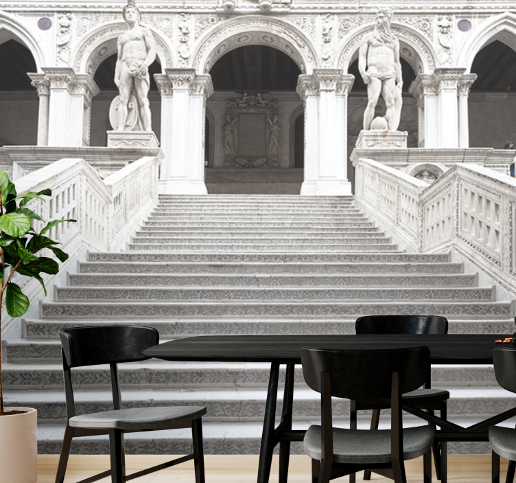 Mural de parede arte clássica escadas de pedra majestosas - TenStickers