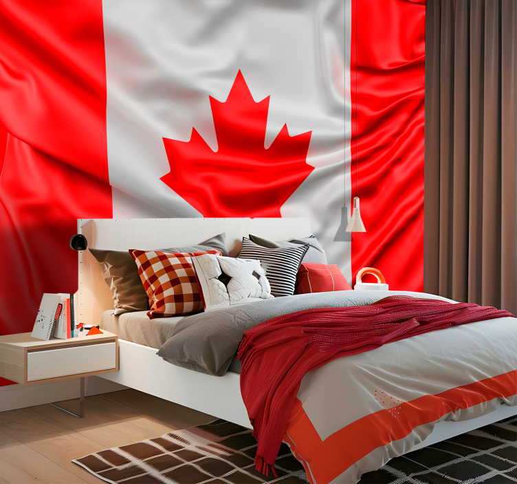 Mural de parede bandeira canadense - TenStickers