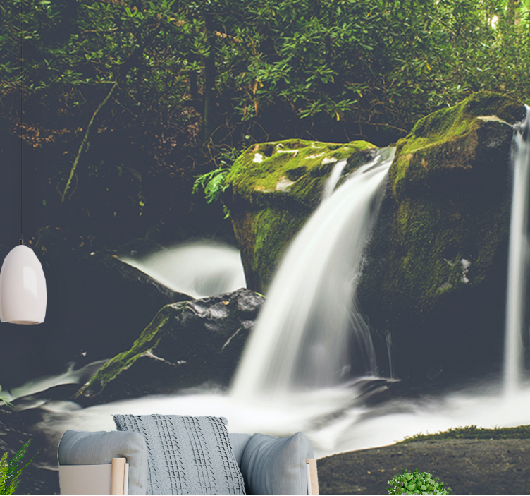 Mural de parede cascatas cena de cachoeiras - TenStickers