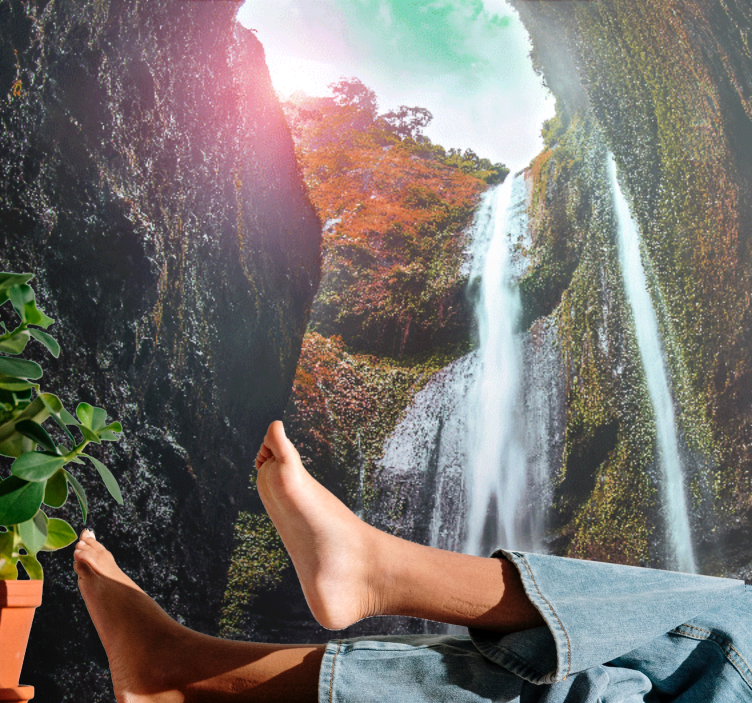 Mural de parede cascatas paisagem majestosa - TenStickers