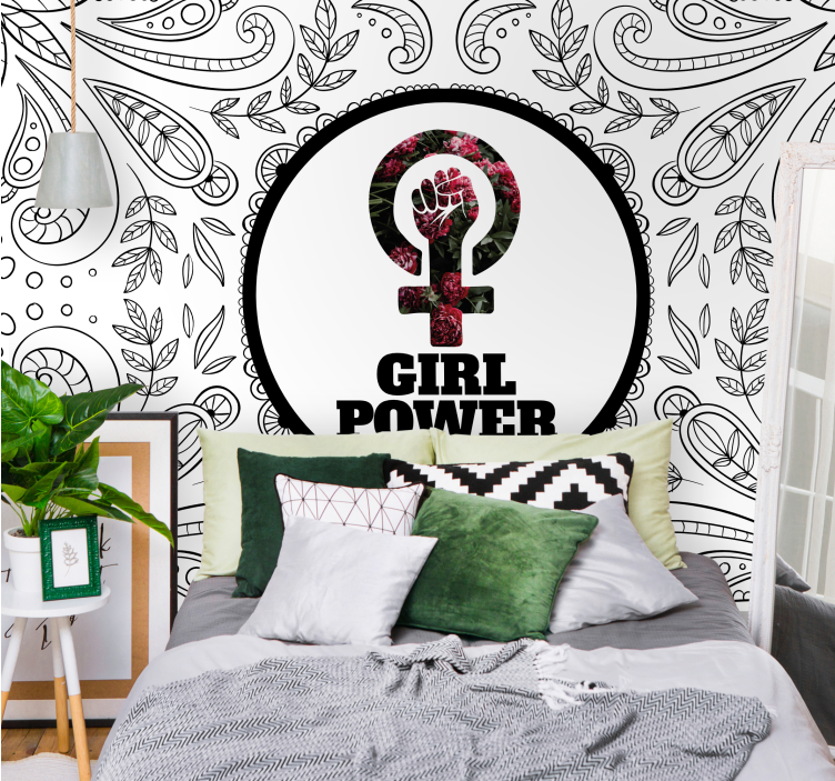 Mural de parede com frases de empoderamento feminino - TenStickers