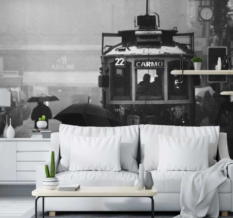 Fotomural de cidades Elétrico Rua do Carmo - TenStickers