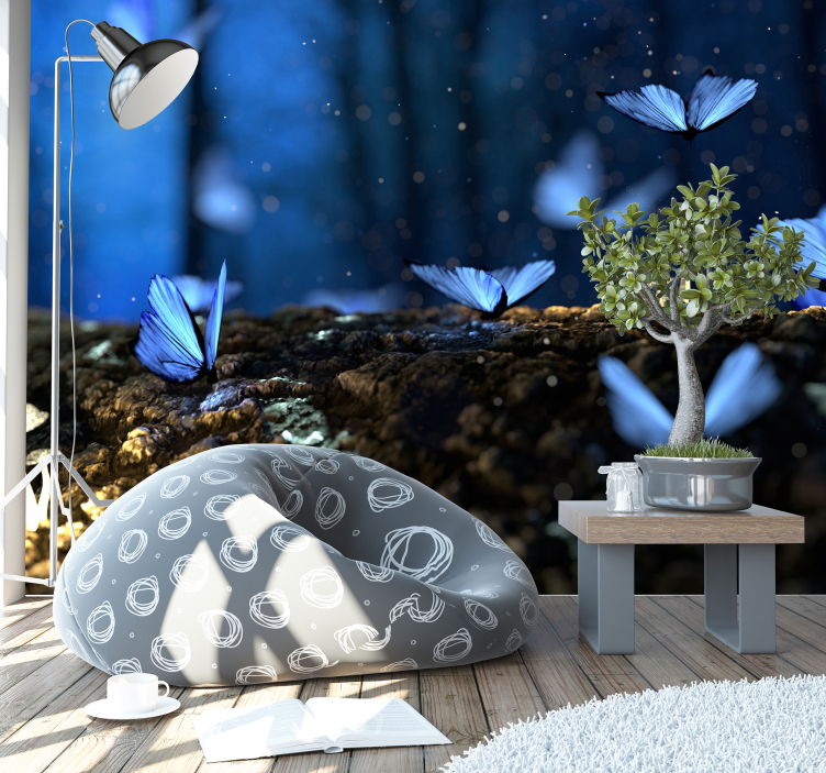 Fotomural de parede borboleta azul - TenStickers