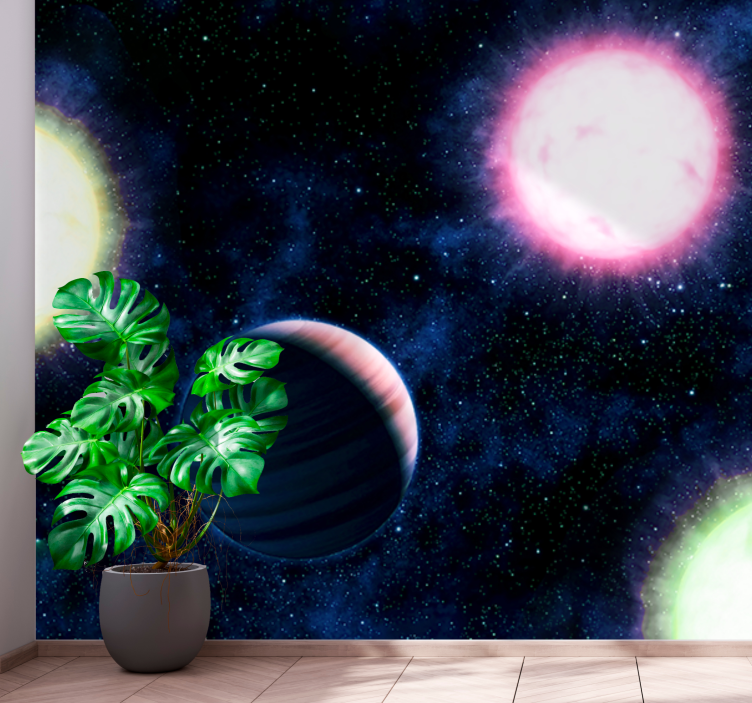 Mural de parede espaço paisagem planetária celestial - TenStickers
