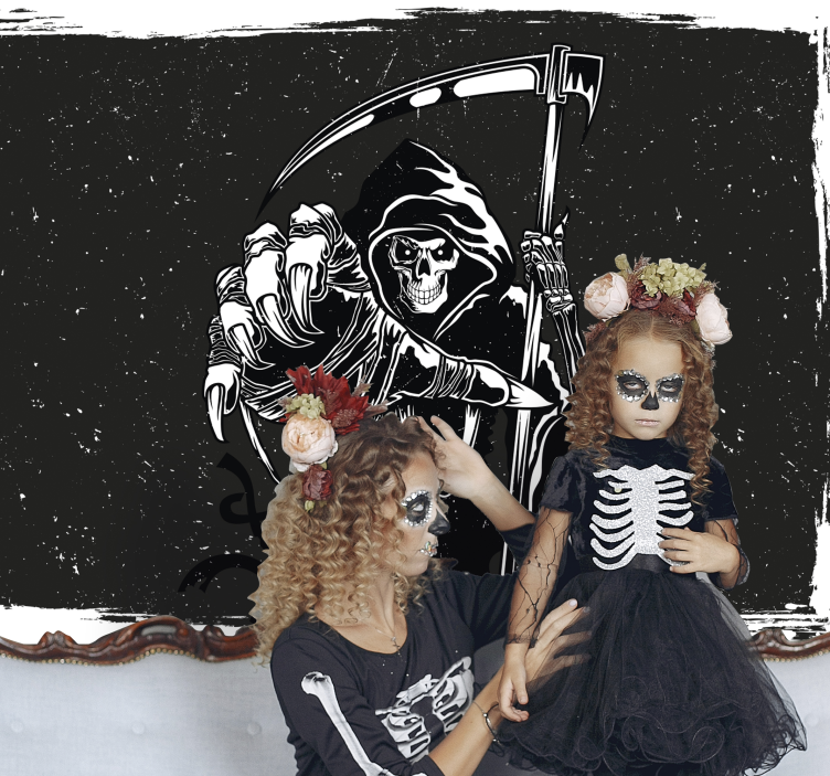Mural de parede halloween ilustração do ceifador - TenStickers