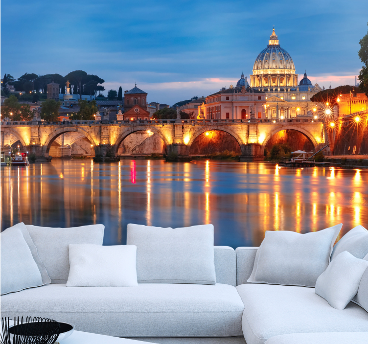 Mural de parede madrid basílica de são pedro ao crepúsculo - TenStickers