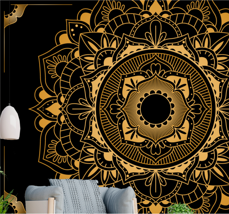 Mural de parede mandalas com design elegante - TenStickers