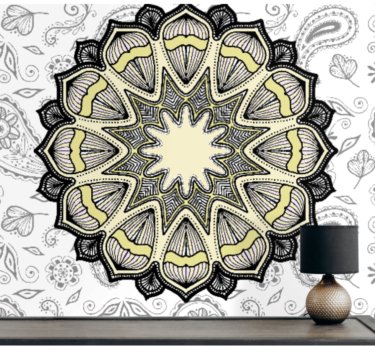 Mural de parede mandalas motivo de mandala elaborado - TenStickers