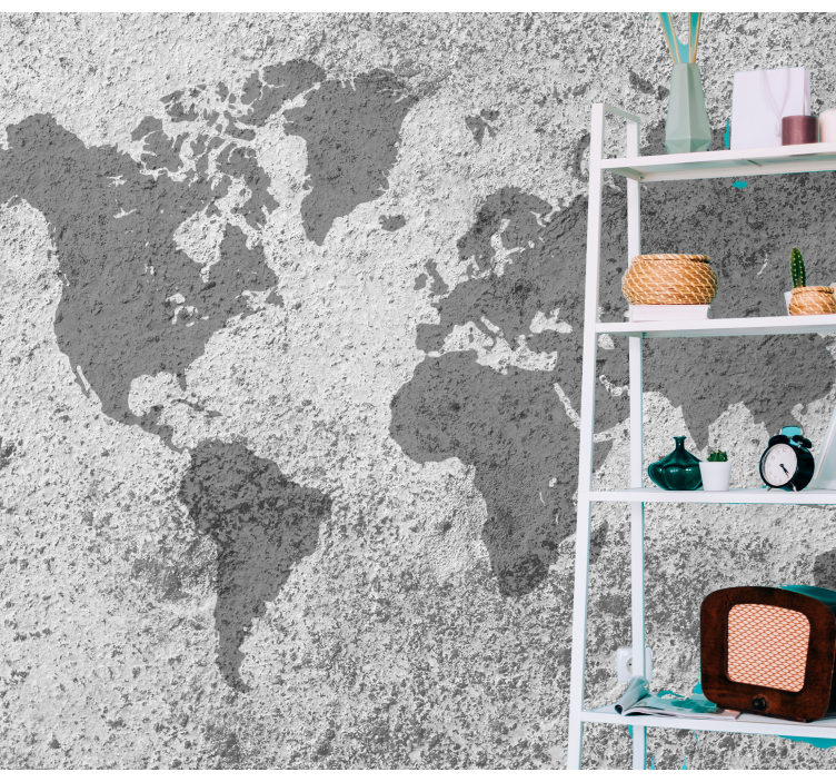 Mural de parede mapa mundial mapa globo artístico - TenStickers