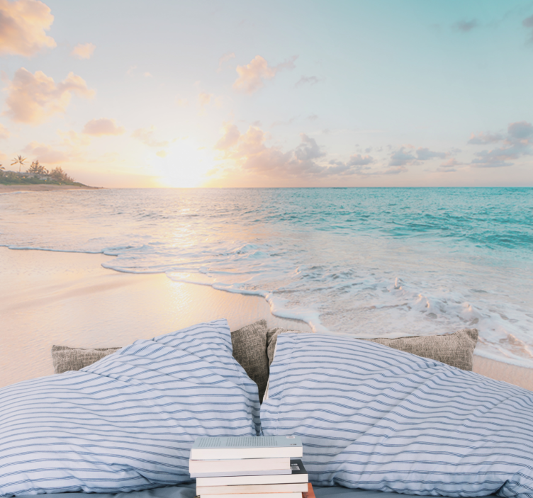 Mural de parede mar vibes de praia ao pôr do sol - TenStickers