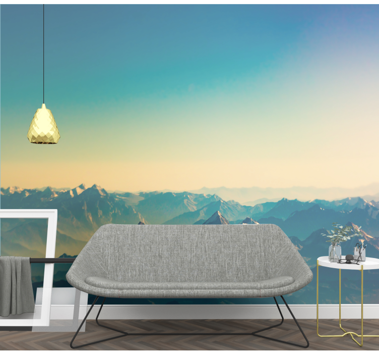 Mural de parede montanha cenário de grandes montanhas - TenStickers