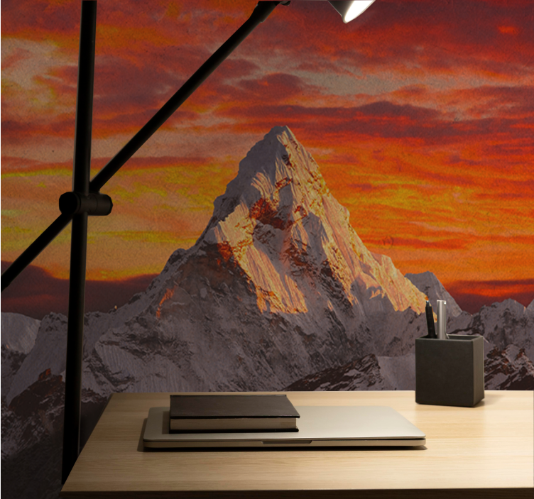 Mural de parede montanha pôr do sol majestoso - TenStickers