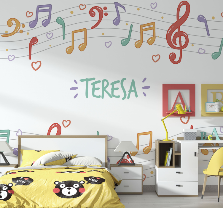 Mural de parede música notas musicais melodia - TenStickers