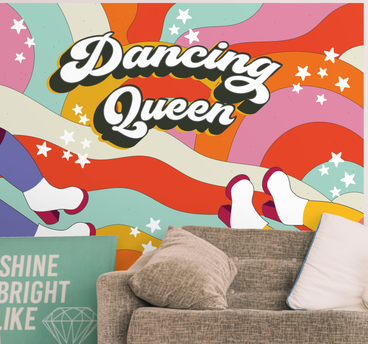 Mural de parede música vibes da rainha da dança - TenStickers