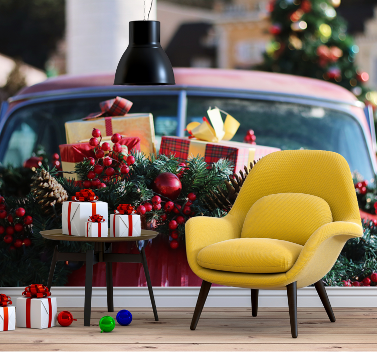 Mural de parede natal presentes festivos de fim de ano - TenStickers