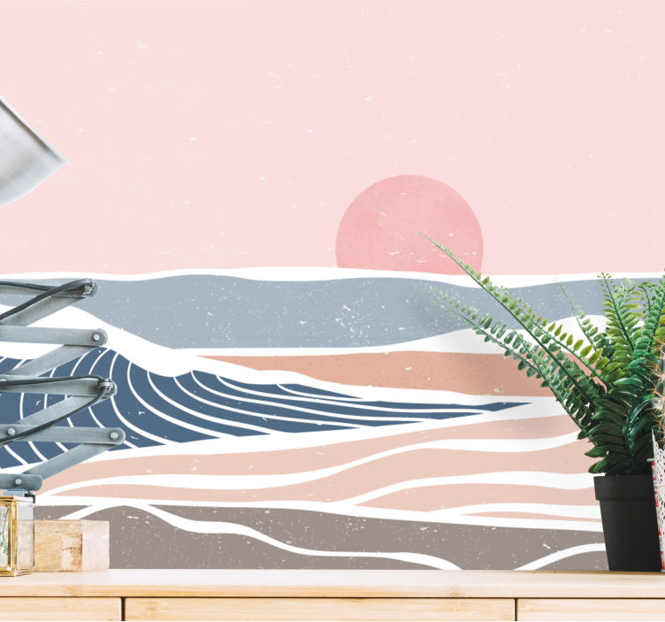 Mural de parede natureza cena costeira serena - TenStickers