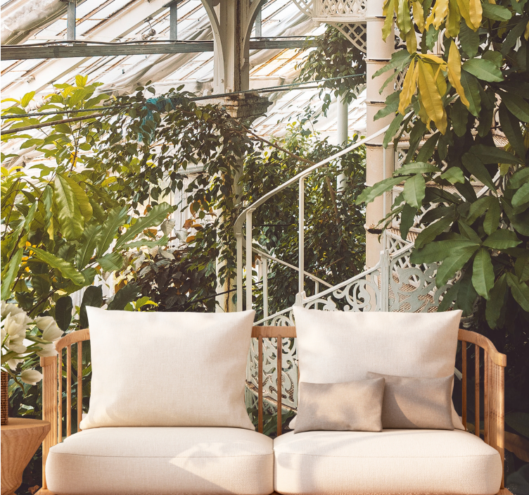 Mural de parede natureza oásis de verde luxuriante - TenStickers