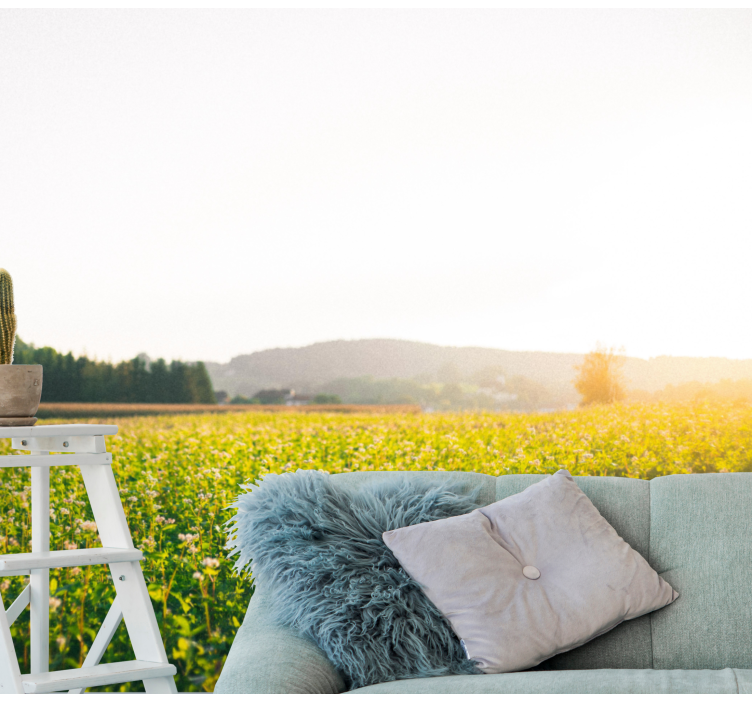 Mural de parede natureza paisagem de prado tranquilo - TenStickers