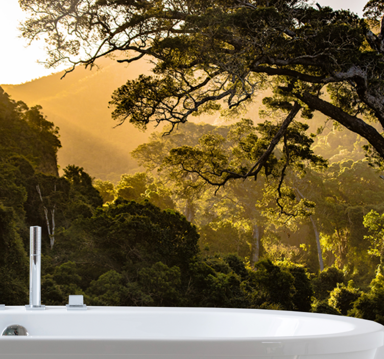 Mural de parede natureza paisagem verdejante de floresta - TenStickers