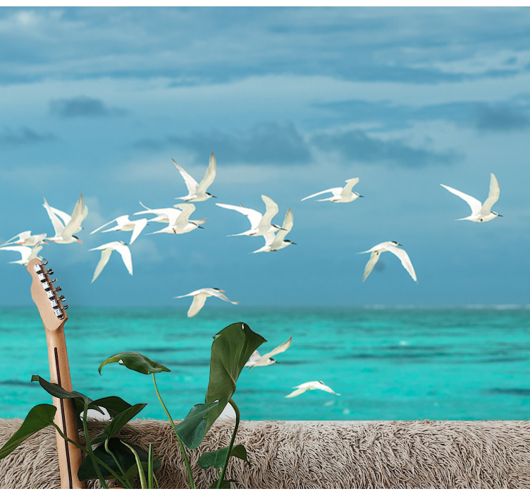 Mural de parede natureza pássaros voando cênicos - TenStickers