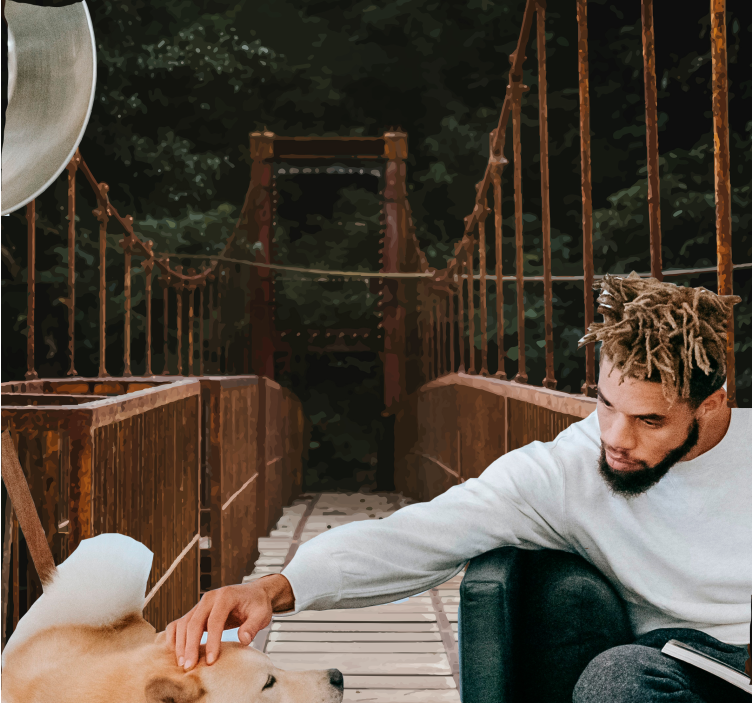 Mural de parede natureza pontes na natureza - TenStickers