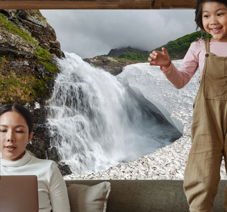 Mural de parede natureza vista cênica de cachoeira - TenStickers